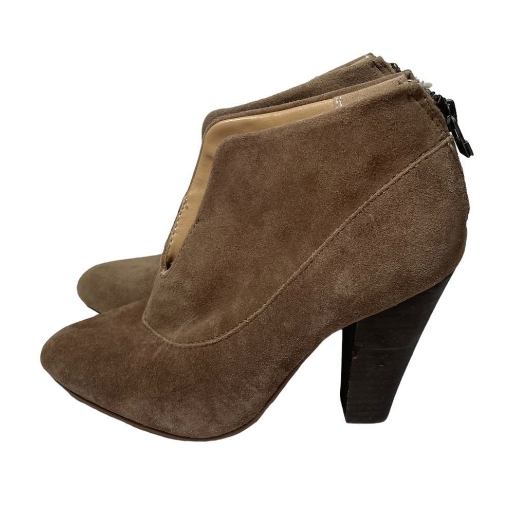 Steve Madden Tan Leather Heeled Ankle Booties